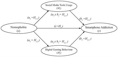 Nomophobia and smartphone addiction amidst COVID-19 home confinement: the parallel mediating role of digital gaming and social media tools usage across secondary school students